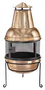 Deckmate 30076 Copper Patio Fireplace with stand