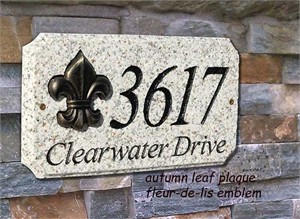 Qualarc EXE-4702 Personalized 2 Line Granite Address Sign