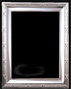 Sterling Silver Picture Frame with decorative border