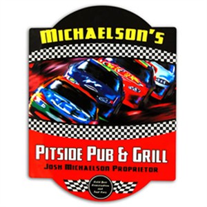 Personalized Stock Car Bar Sign