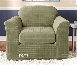 Surefit Stretch Squares Separate Seat Chair Cover