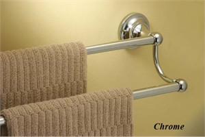 Gatco Tiara Double Bathroom Towel Bar Gatco Tiara Double Bathroom Towel Bar