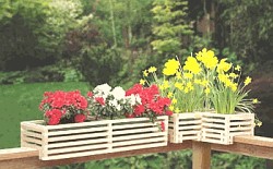 4' Planter Box white stained with two 24" liners