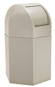 Hex Dome Lid Waste Container 45 gallon capacity