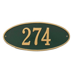Madison 18.5" x 7.75" Oval Home Address Plaque 