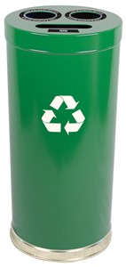 Witt Industries 15RTGN Green 3 Stream Recycle Bin