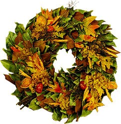 Magnolia Company DMW227-24 Dried Autumn Leaf Wreath Magnolia Company DMW227-24 Dried Autumn Leaf Wreath